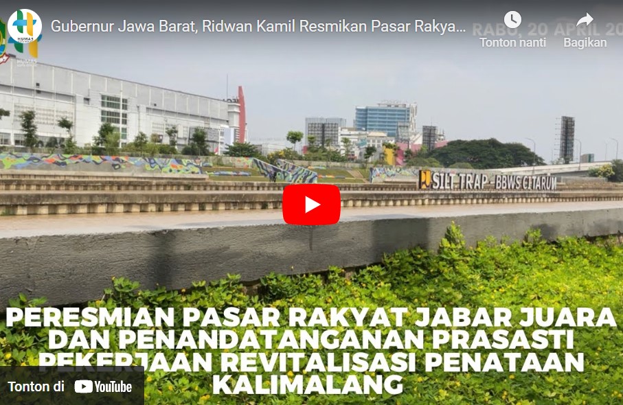 Gubernur Jawa Barat, Ridwan Kamil Resmikan Pasar Rakyat Jabar Juara dan Revitalisasi Kalimalang