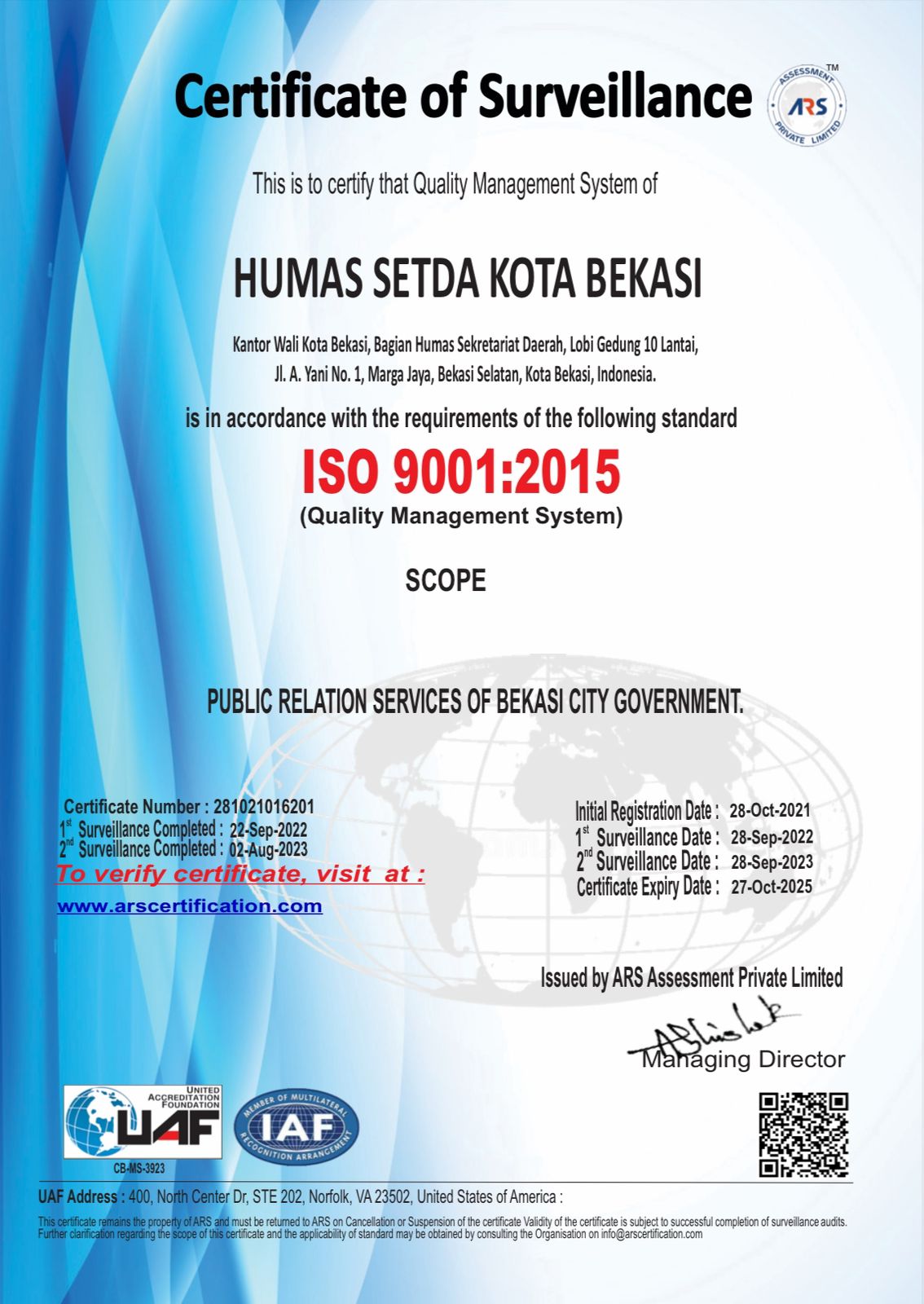 ISO HUMAS 2024